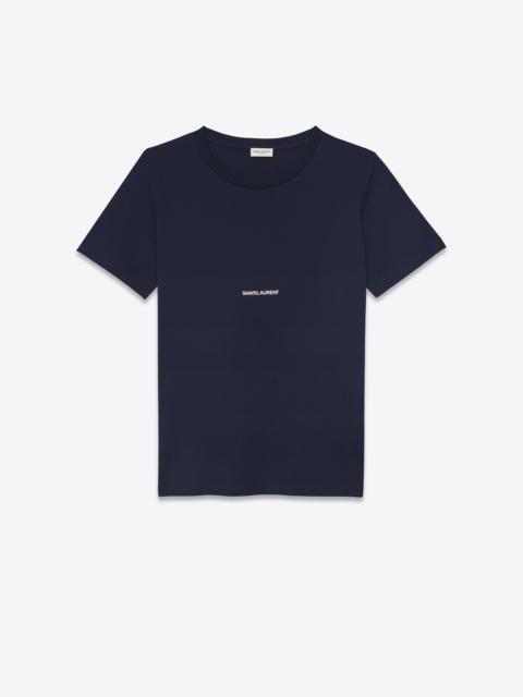 SAINT LAURENT REVERSE LOGO-PRINT COTTON T-SHIRT | suitnegozi