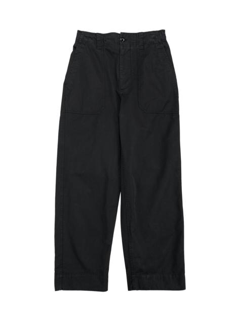 MARGARET HOWELL MHL Patch Pocket Utility Trousers Matte Cotton Twill Black