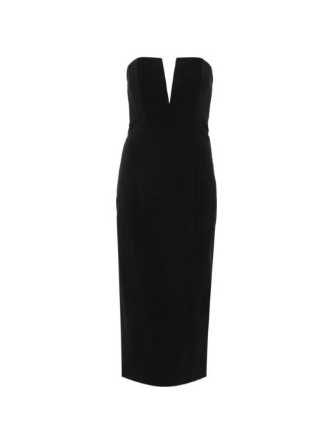 strapless midi dress