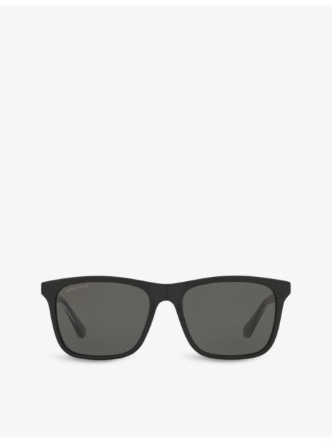 GUCCI GC001659 rectangle-frame acetate sunglasses