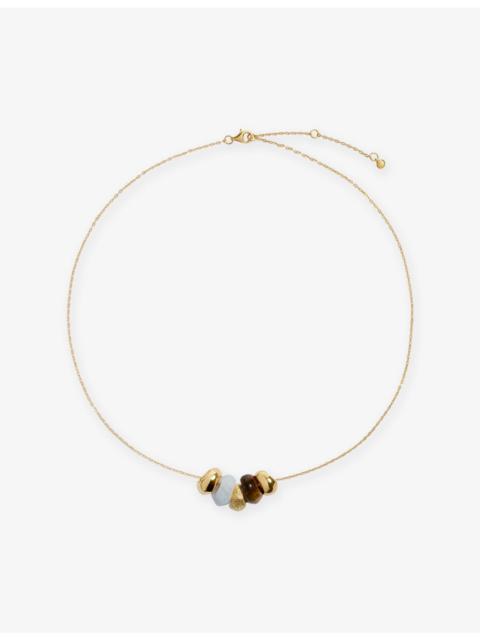 MONICA VINADER Antica 18ct Gold Vermeil And Multi Gemstone Chain Necklace