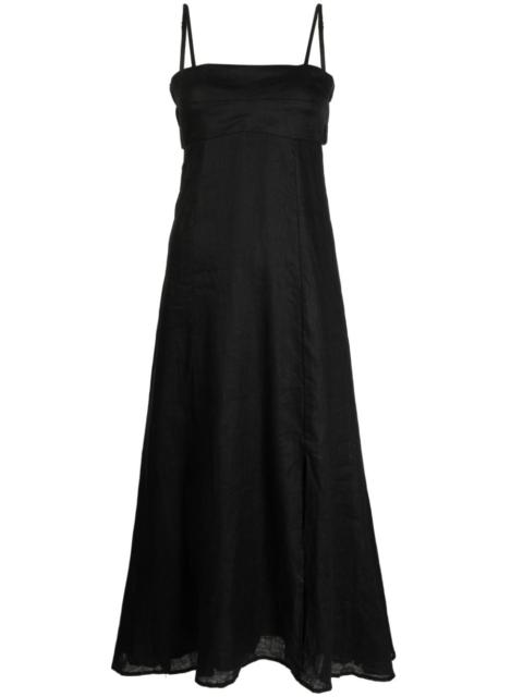 FAITHFULL square-neck linen midi dress
