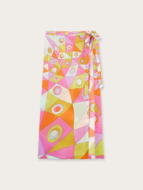 PUCCI OCCHI PRINT COTTON SARONG SKIRT