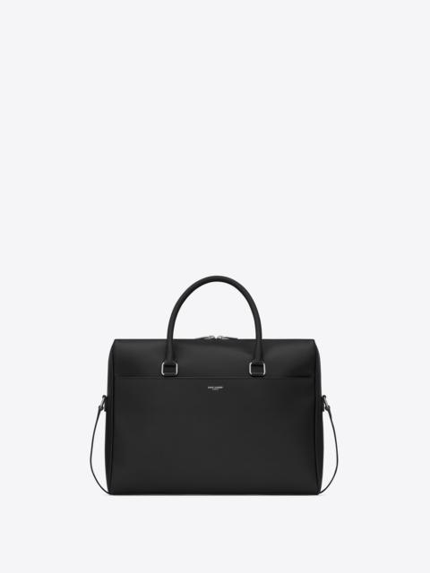 SAINT LAURENT duffle briefcase in grain de poudre embossed leather