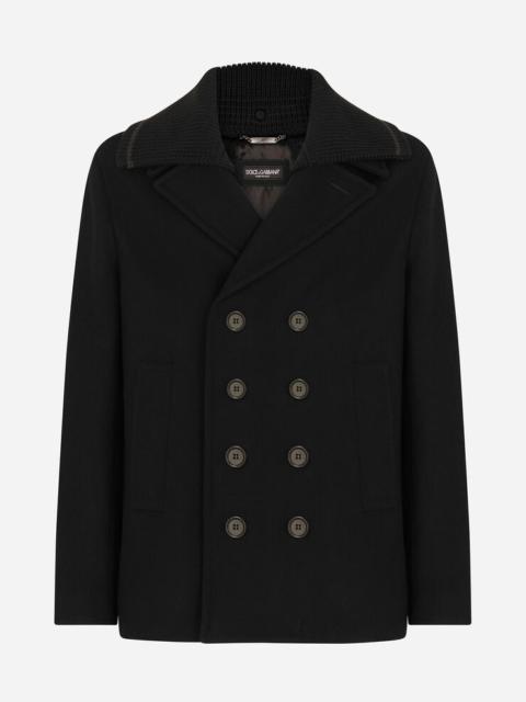 Wool and cashmere peacoat