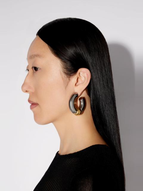 Jean Paul Gaultier THE SILVER-TONE TUBE EARRINGS