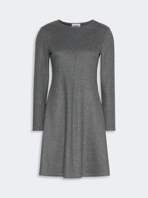 WEEKEND Max Mara ESULE Flared jacquard jersey dress - MEDIUM GREY