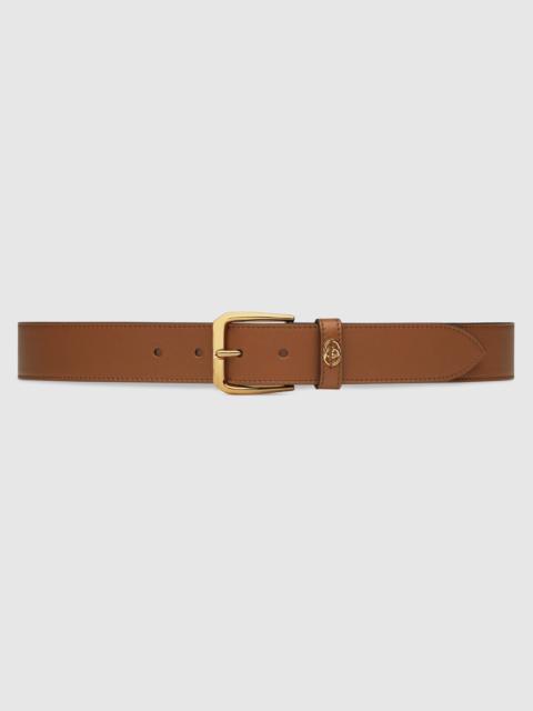 Belt with square buckle and Interlocking G