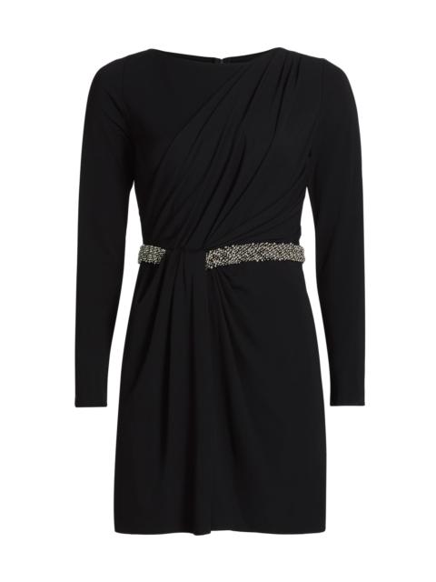SIMKHAI Women's Tulia Draped Jersey Minidress - Black