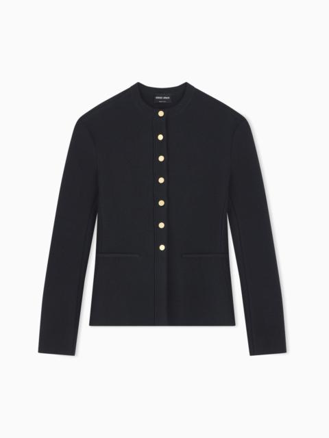 GIORGIO ARMANI BLAZER JACKETS SLIM CREW NECK IN VIRGIN WOOL CASHMERE