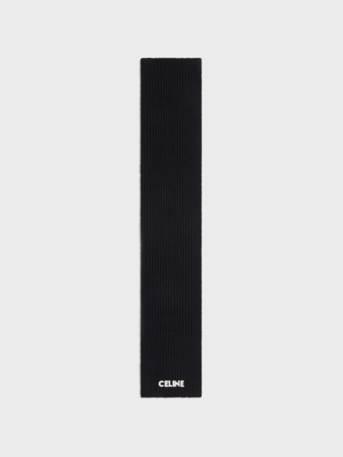 CELINE celine scarf in ribbed wool