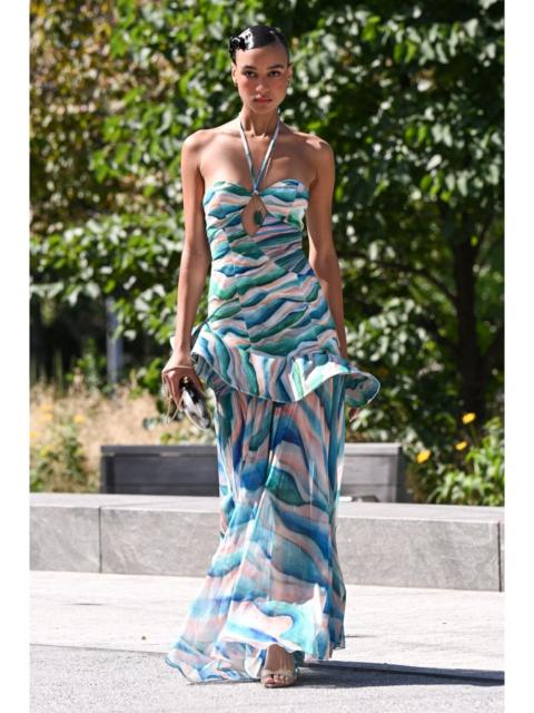 PatBO WAVES HALTER MAXI DRESS (RUNWAY)