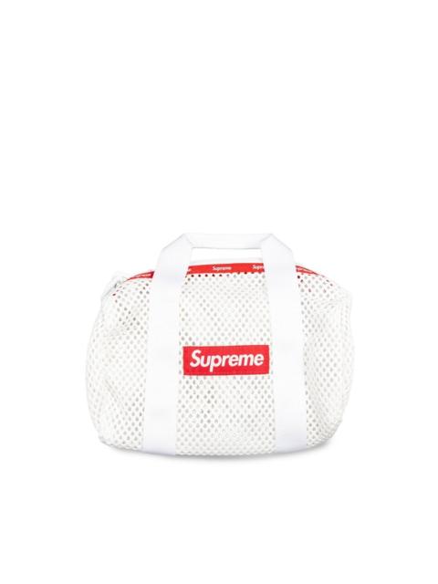 logo-patch mini mesh duffle bag