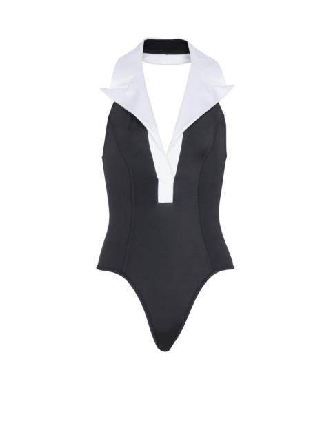 Balmain One-piece swimsuit with contrasting collar