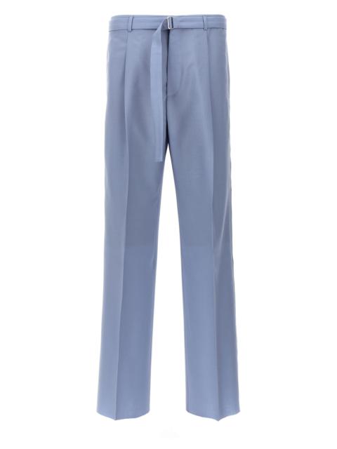 Front Pleat Pants Light Blue