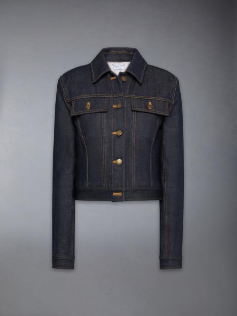 Thom Browne SELVEDGE DENIM SHRUNKEN JACKET