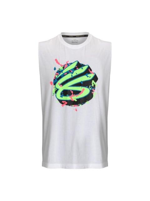 Under Armour Under Armour Curry Graphic Tank Top 'White Multi' 1377307-100
