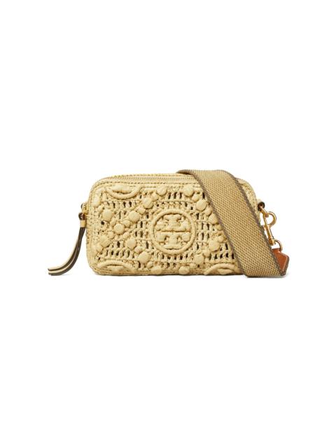 TORY BURCH Women's T Monogram Mini Miller Raffia Crossbody Bag - Natural