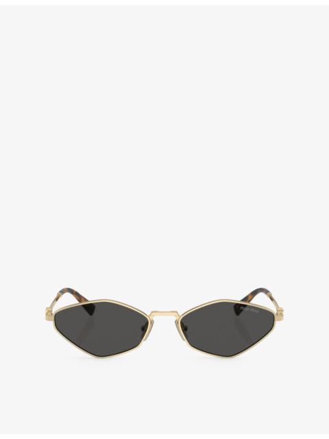 Miu Miu MU 56ZS irregular-shape metal sunglasses