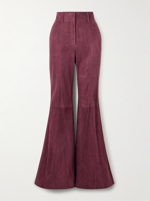 GABRIELA HEARST Rhein Paneled Suede Flared Pants