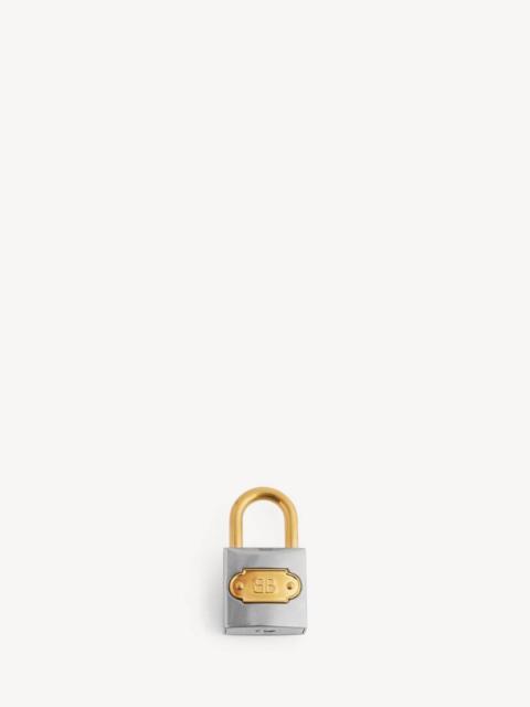 BALENCIAGA Women's Charm/keychain Bb Padlock in Silver/gold