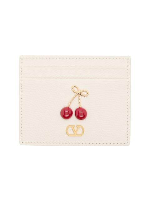 Valentino Off-White Cherryfic Card Holder