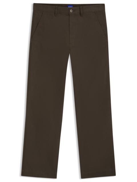 HUGO REGULAR-FIT TROUSERS IN STRETCH-COTTON CANVAS