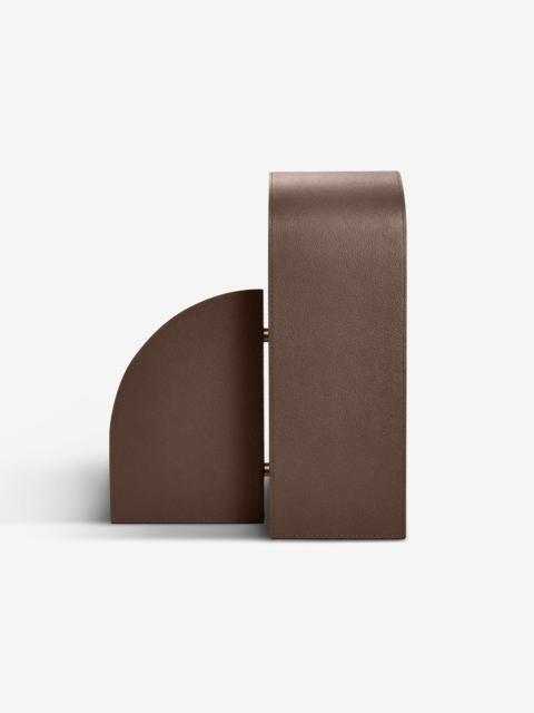 Left Cubist Bookend - Brown