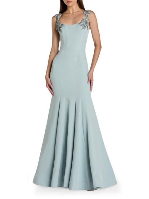 MAC DUGGAL Women's Embellished Crepe Mermaid Gown - Powder Blue
