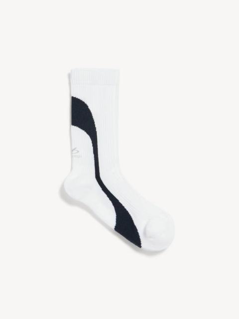 BALENCIAGA Men's Techwear Technical Socks in White/navy