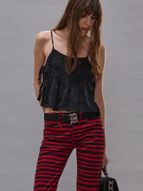 R13 SQUARE NECK CAMI WITH TIES