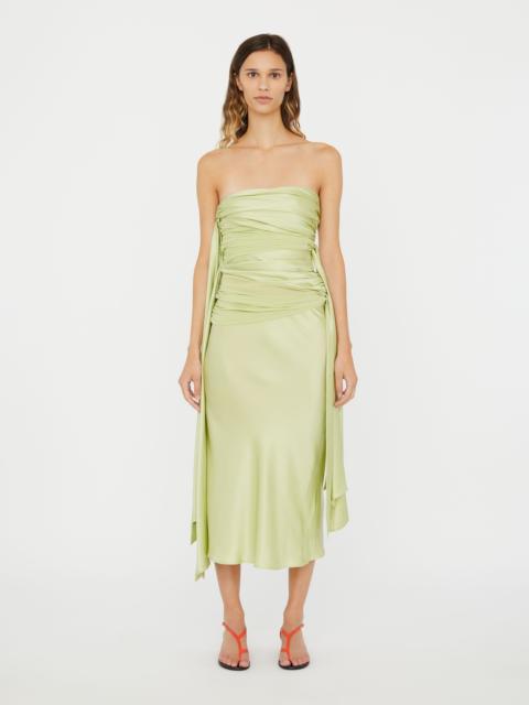 CHRISTOPHER ESBER Knotted Silk Gather Midi Dress