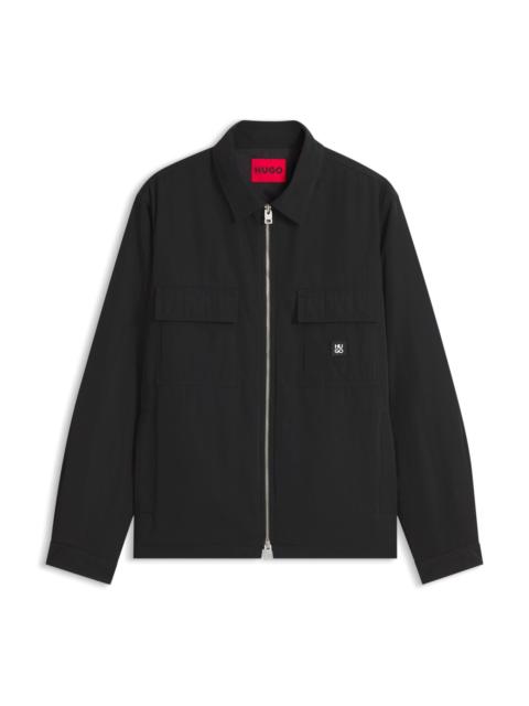 HUGO OVERSIZED-FIT OVERSHIRT IN WATER-REPELLENT CANVAS