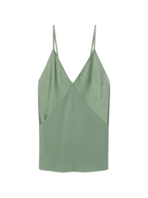 forte_forte satin V-neck slip top