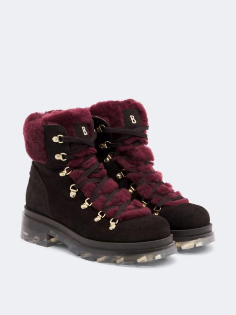 BOGNER Swansea shearling-trimmed suede snow boots