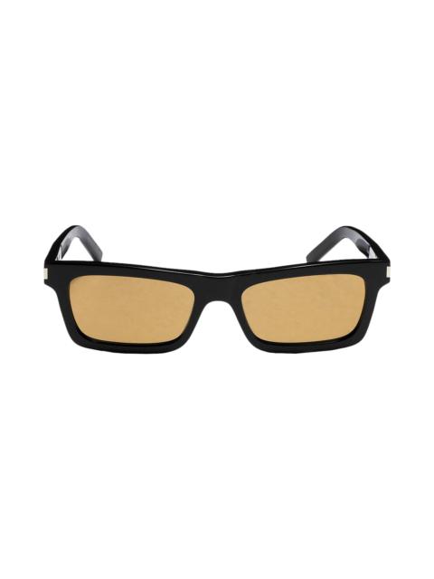 Saint Laurent Square Sunglasses 'Black/Yellow'