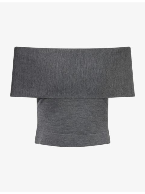 SIMKHAI Callahan Off-Shoulder Wool Top