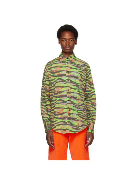 ERL Green Printed Shirt