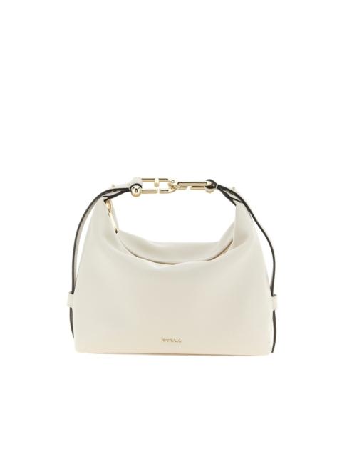 FURLA Tonie metal logo fine-grain shoulder bag