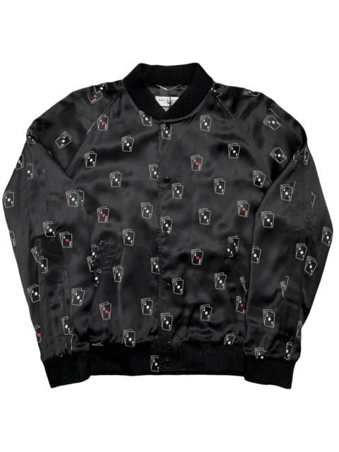 SAINT LAURENT Satin Cards Teddy Jacket "Black" 535588 Y318T 1580 52
