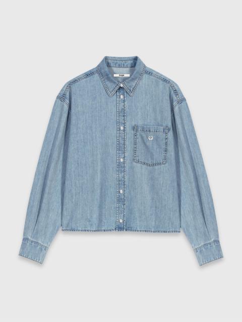 maje Denim shirt with logo