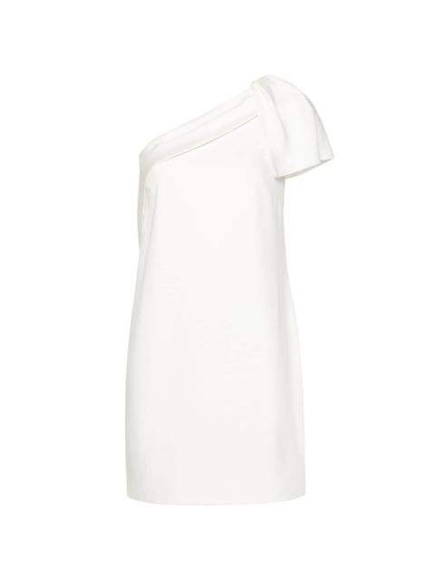 crepe one-shoulder mini dress