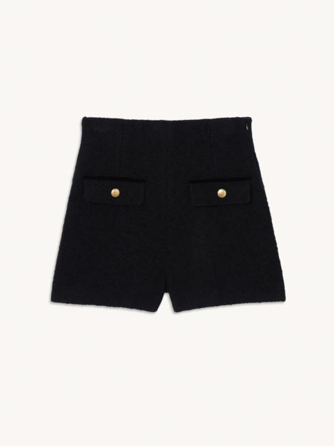 Sandro Shorts in wool and cotton fabric