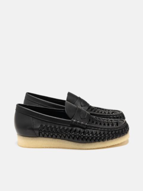 Clarks Originals Wallabee Loafer Weave Black Leather