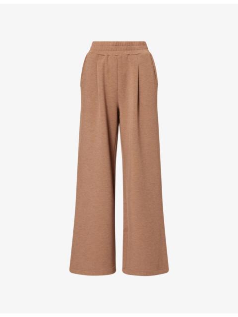 VARLEY Pleated Wide-Leg Stretch-Jersey Jogging Bottoms