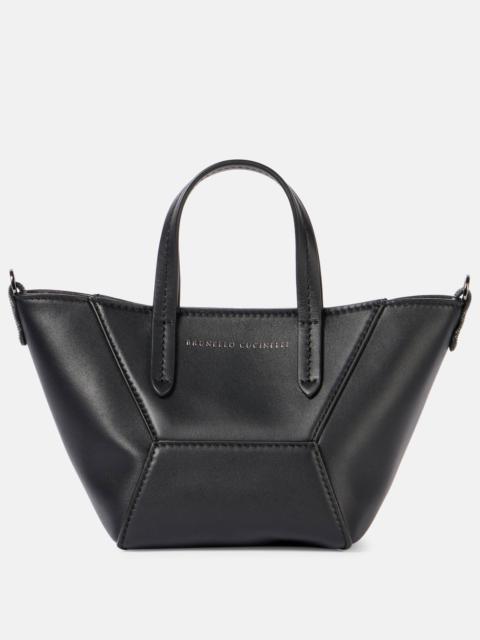 Brunello Cucinelli BC Duo Small leather tote bag