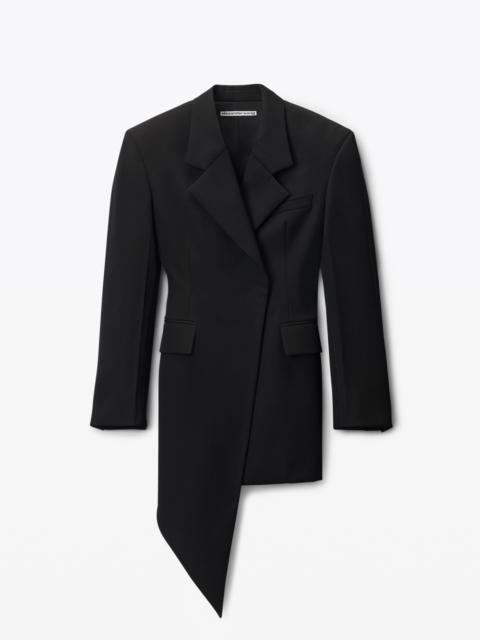 Alexander Wang asymmetric blazer minidress in wool twill