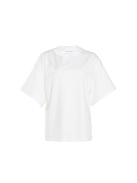 Boxy Linen-Jersey T-Shirt white