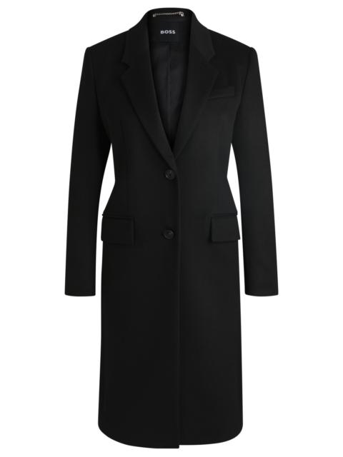 BOSS SLIM-FIT COAT IN WOOL AND CASHMERE