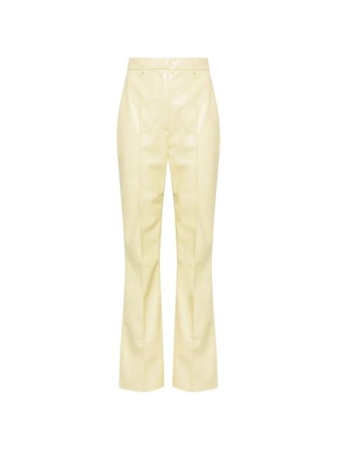 Leena faux-leather flared trousers